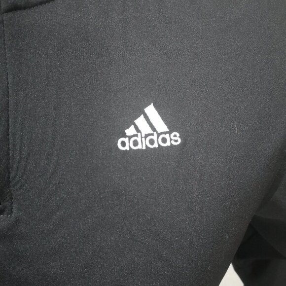 Adidas Youth's Size XL Unisex Black with White Stripes 1/4 Zip Pullover - Picture 5 of 11